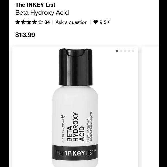 2/$20 The Inkey List beta hydroxy acid - Picture 2 of 2
